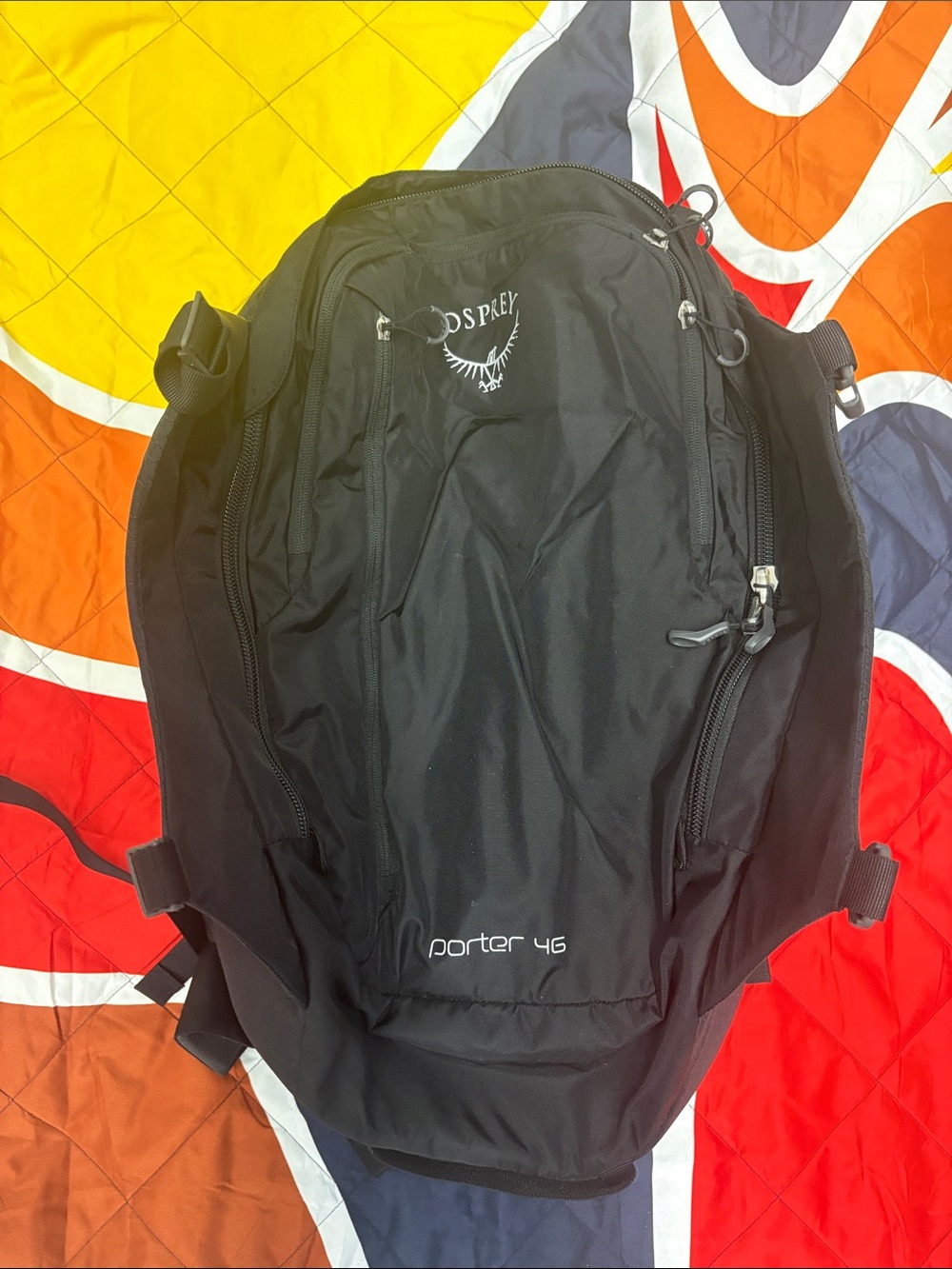 OSPREY Porter 46 Travel Backpack in Black